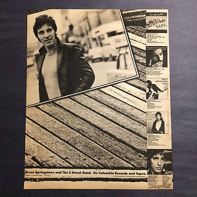 #ad Bruce Springsteen 1981 Original 13quot; x 10quot; Advert $12.50