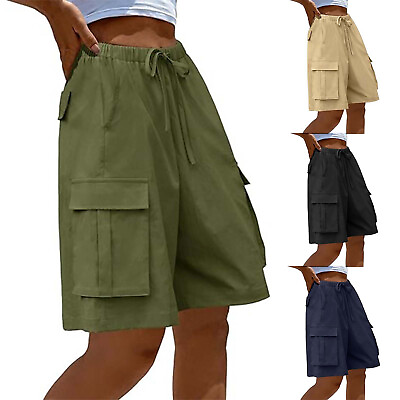 #ad Women#x27;s Loose Casual Comfort Five Division Pocket Elastic Shorts $21.30