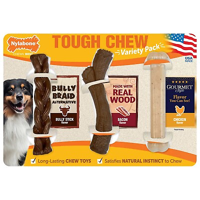 #ad NYLABONE DOG BONES NYLABONES FOR DOGS NYLA BONE TOUGH CHEW TOYS STICK TREATS NEW $30.99