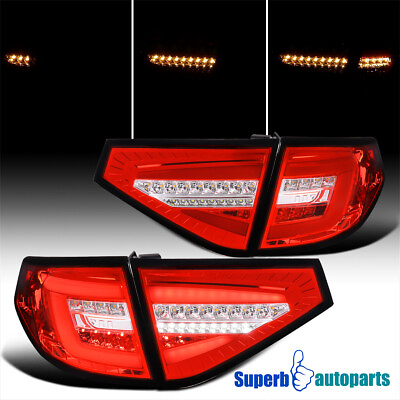 #ad For 2008 2014 Subaru Impreza Hatchback WRX RED Tail Lights w LED Sequential $336.98