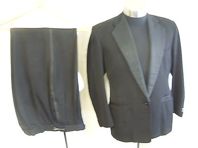 #ad Mens Dinner Suit black chest 38quot; adjustable waist 30quot; leg 28quot; 0276 GBP 25.93