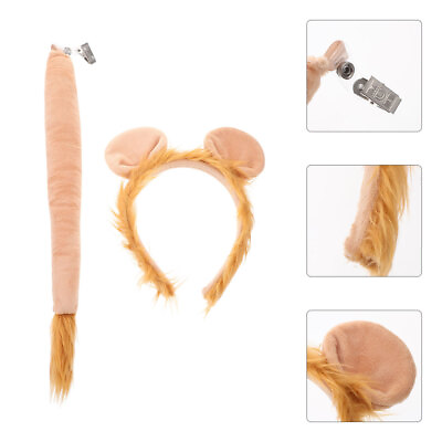 #ad Lion Headband Set Fabric Toddler Costume for Kids Animal Headbands with Ears $11.59