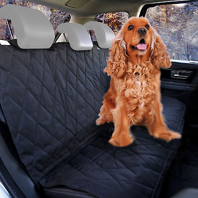 #ad Black Pet Dog Seat Hammock Cover Car Back Rear Protector Mat Blanket Waterproof $26.35