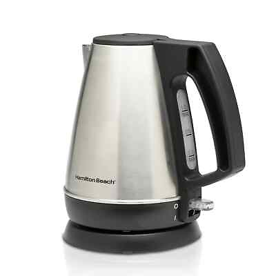 #ad Hamilton Beach 1 Liter Electric Kettle Stainless Steel and Black New 40901F $17.00