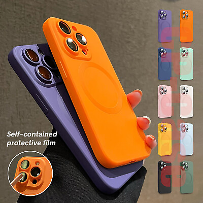 For iPhone 14 Pro Max 13 12 11 MagSafe Silicone Case Shockproof Magnetic Cover $8.93