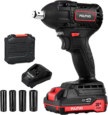 #ad 20V Brushless Cordless Impact Wrench ，1 2 Inch Chuck Max Torque 300N.M 2800 RPM $101.99