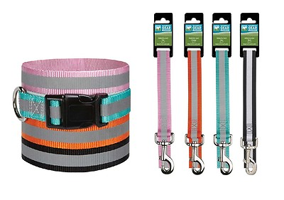 #ad Reflective Safety Dog Collars amp; Leads Bright Color Stylish Safe For Walking Dogs $14.89