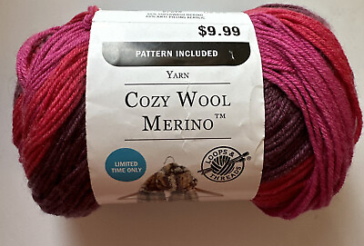 #ad 1 COZY WOOL MERINO in BERRY MULTI by Loopsamp;Threads 410Yds 312m 4.4oz 125g $9.00