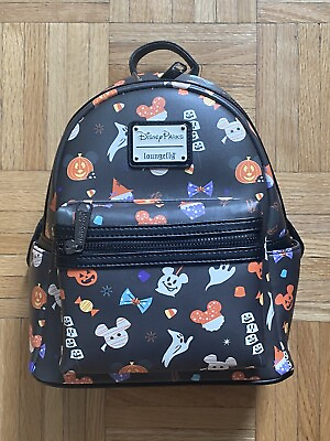 #ad Disney Parks Mickey Halloween Snacks Loungefly Backpack 2020 Great Placement $65.00