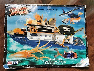 #ad Mega Bloks Creature Seekers Naval Command Play Set 9101 Manual Only $3.00