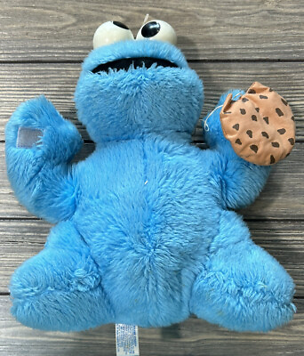 #ad Vintage Hasbro Softies Cookie Monster With Cookie Stuffed Animal Plush Toy 11.5” $14.99