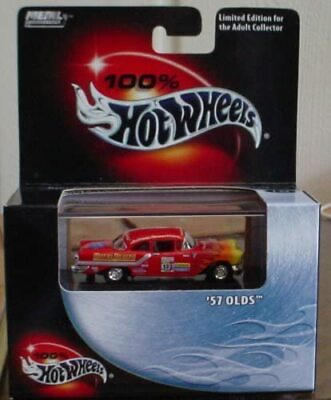 #ad Hot Wheels Black Box #x27;57 OLDS Red in Display Case $39.99