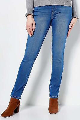 #ad Laurie Felt Silky Denim Easy Skinny Jeans Cambre Waist Medium Wash $32.99