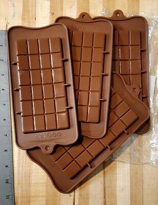 #ad Waffle Bar Silicone Chocolate Shaper Candy Bar Supplies 8quot; 4 Pack $24.99