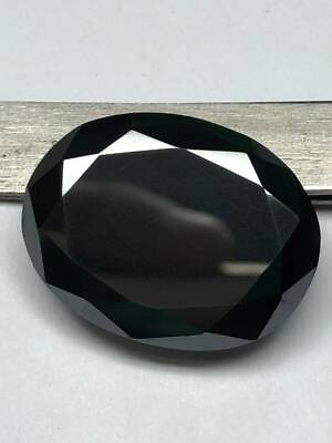 #ad Black Moissanite Oval Shape 34.75 carat Excellent Cut for Making Jewelry Ring $206.97