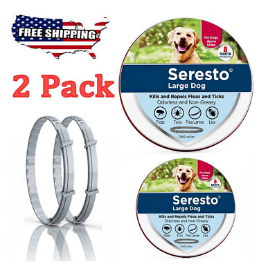 #ad 2Pack Flea amp; Tick Collar for Large Dogs Over 18 lbs 8 month Protection！ $28.99