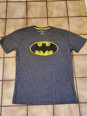 #ad Six Flags Mens Batman Shirt XL Logo Euc $13.75
