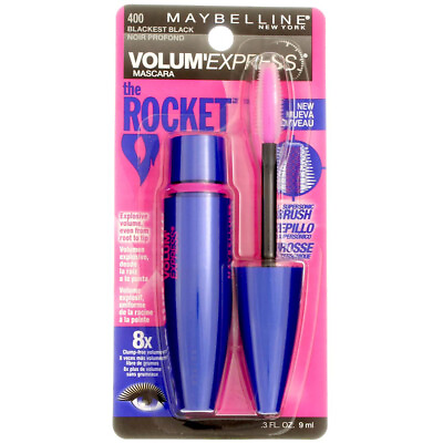 #ad 6 Pack Maybelline Volum#x27; Express The Rocket Washable Mascara Blackest Black ... $71.90