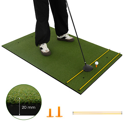 #ad 5 x 3 FT Golf Hitting Mat Artificial Indoor Outdoor Turf Golf Training Mat 20 mm $69.99