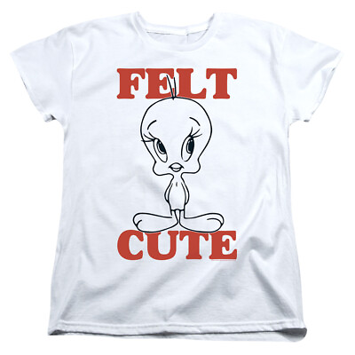#ad LOONEY TUNES FELT CUTE Licensed Women#x27;s Graphic Tee Shirt SM 2XL $24.95