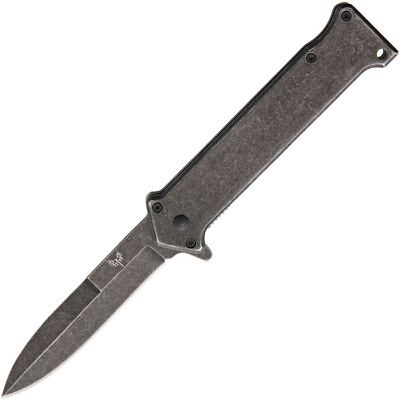 #ad Combat Ready Stiletto Linerlock Black Stonewash Folding Stainless Knife 345 $13.95