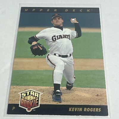 #ad 1993 UPPER DECK STAR ROOKIE # 8 KEVIN ROGERS BASEBALL CARD $0.99