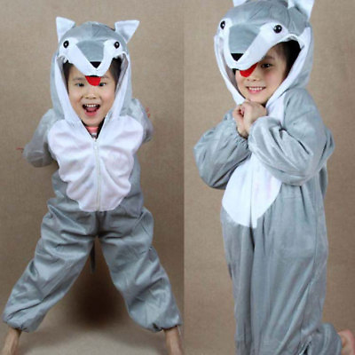 #ad Halloween Party Costumes Children Kids Animal Wolf Costume Jumpsuit for Girl Boy $9.98