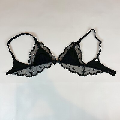 #ad NWOT For Love and Lemons Bra XXS Black Lace Pleated $52.49