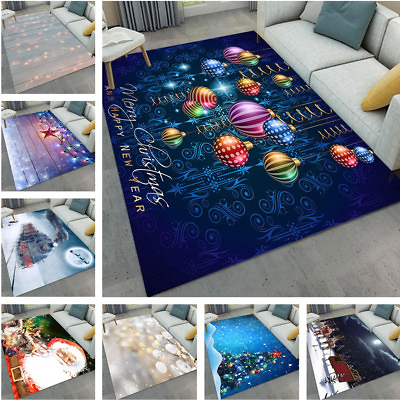 #ad Christmas Elements Kids Play Carpet Floor Living Room Yoga Mat Decor Area Rugs $23.24