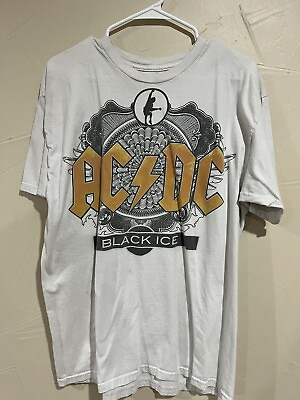 #ad AC DC Black Ice Mens T Shirt White Rock Metal Official Merchandise. $12.00