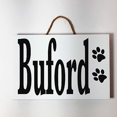 #ad Personalized DOG NAME sign on wood plaque custom hand crafted gift pet cage $19.99