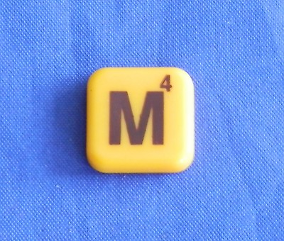 #ad Words With Friends Letter M Tile Replacement Magnet Game Part Piece Craft Yellow $1.45