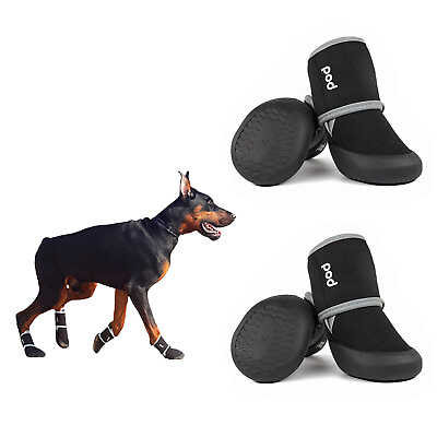 4pcs Small Medium Large Dog Shoes Boots Paw Protector Reflective Strip Anti slip $20.99