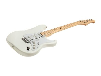#ad Monoprice Indio Cali Classic Electric Guitar White With Gig Bag $109.99