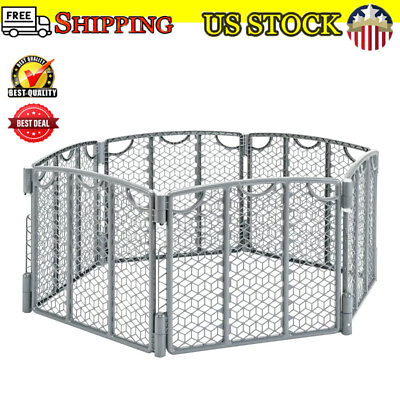 #ad Toddler Safety Gate Kids Playpen Play Space Activity Indoor Outdoor 6 Panels US $101.99