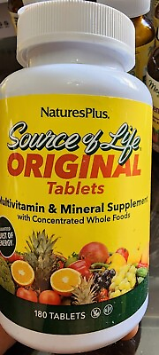 #ad NaturesPlus Source of Life Multi Vitamin 180 Tablets exp date 2027 $46.99