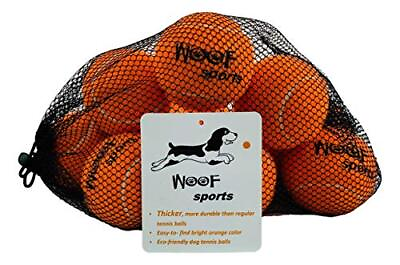#ad Dog Tennis Balls by 12 Orange Tennis Balls for Dogs. Easy to Find Includes ... $31.28