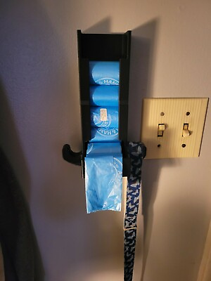 #ad Dog Poop Bag Wall Mounted Dispenser leash holder Outdoor or Indoor Waste bags $19.99