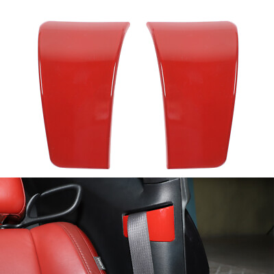#ad 2x Red Seatbelt Buckle Decor Cover Trim Bezels for Challenger 2010 Accessories $15.98