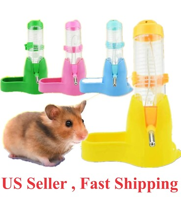 #ad Hamster Squirrel Feeding Water Food Container Set Pet Drinking Bottles $7.99