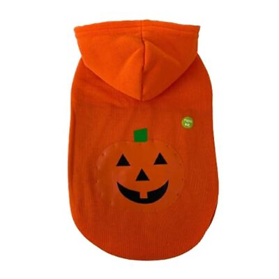 #ad Halloween Hoodie Pumpkin Pet Costume Outfits Funny Pet Medium $11.49