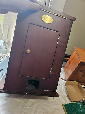 #ad Lori Greiner Jewelry Storage Box Organizer Spinning Wood Tabletop Cabinet $41.17