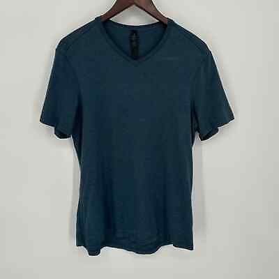 #ad Lululemon 5 Year Basic V Heathered Iron Blue Pima Cotton Mens Size Medium $28.00
