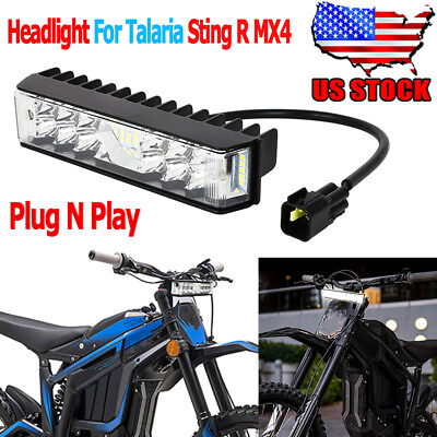 #ad LED Headlight Plug N Play Light Bar Kit For Talaria Sting R MX4 Motorbike E Bike $29.99