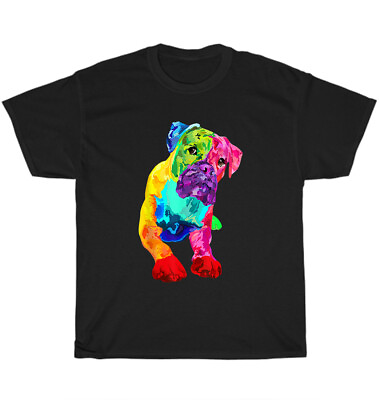 Colorful Boxer Dog Dogs Pet Puppy Animal Lover Owner T Shirt Unisex Tee Gift NEW $17.99