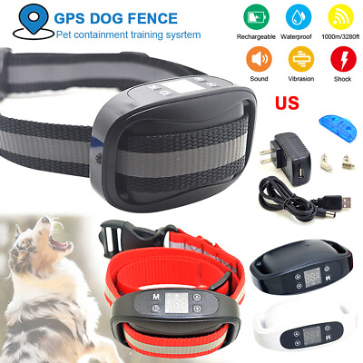 Wireless Electric Fence Safe Dog Containment System Wireless GPS 1 Collar Kit $70.99