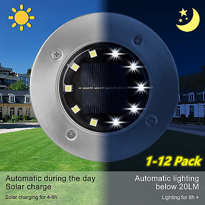 【1 12 P】Wateproof Solar Lawn Lights Outdoor For LawnPathway Yard Deck Walkway $19.99