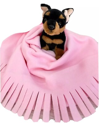DOG SIZE FLEECE BLANKETS Pet Blanket Travel Throw CoverBABY PINK BREAST CANCER $24.00