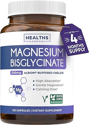#ad Magnesium Glycinate 2 Months High Absorption Gentle Calm amp; Non Laxative $14.97
