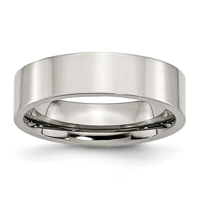 #ad Stainless Steel Flat 6mm Polished Band $24.41